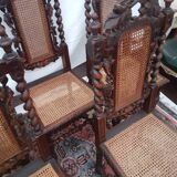 5 chaises style Louis XIII