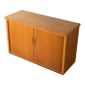 Bureau fonctionnel très rare des années 60, en bois massif, Allemagne.