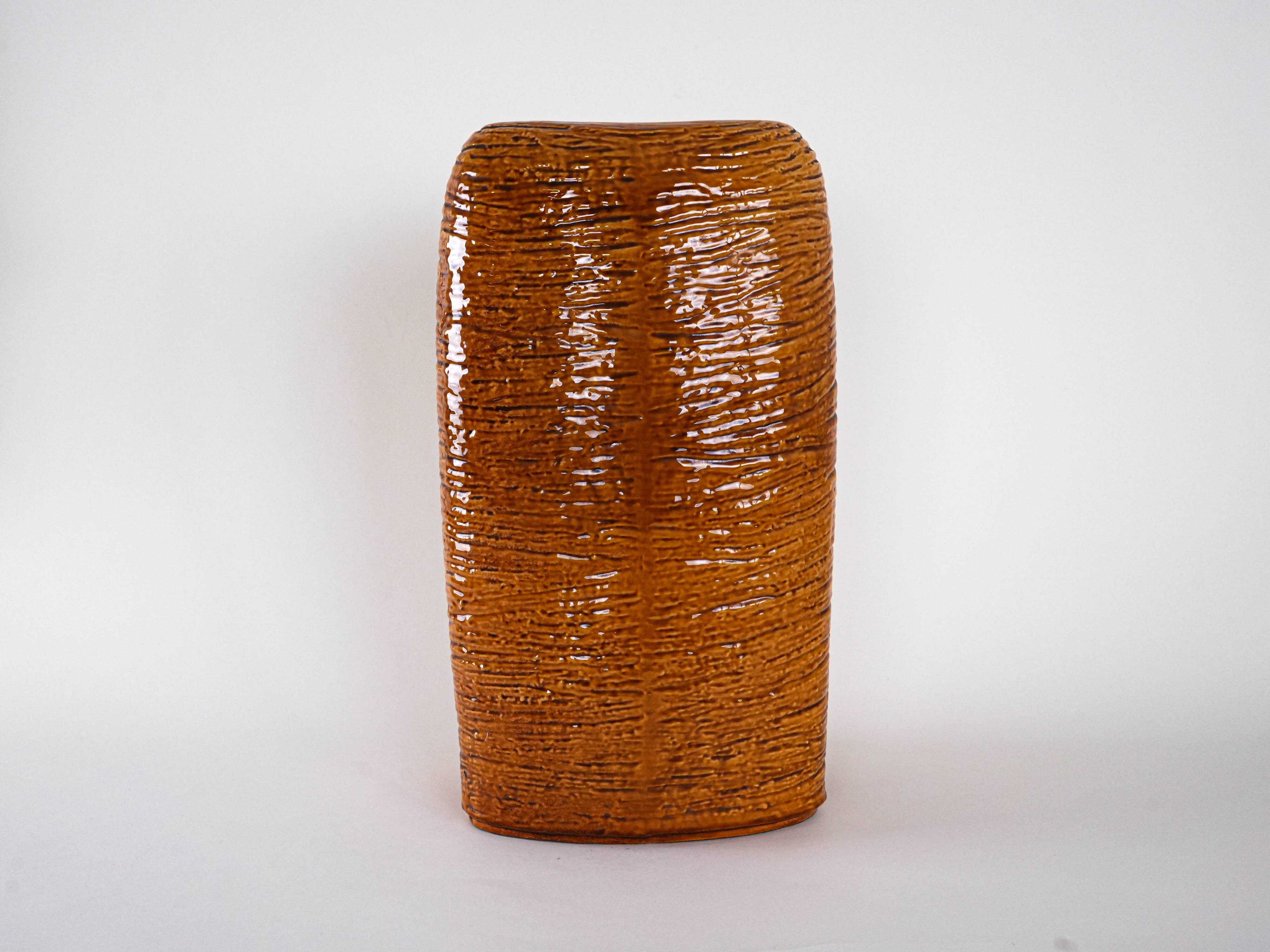 Stoneware vase, West Germany, 1970s, manufactured by Carstens Tönnieshof
