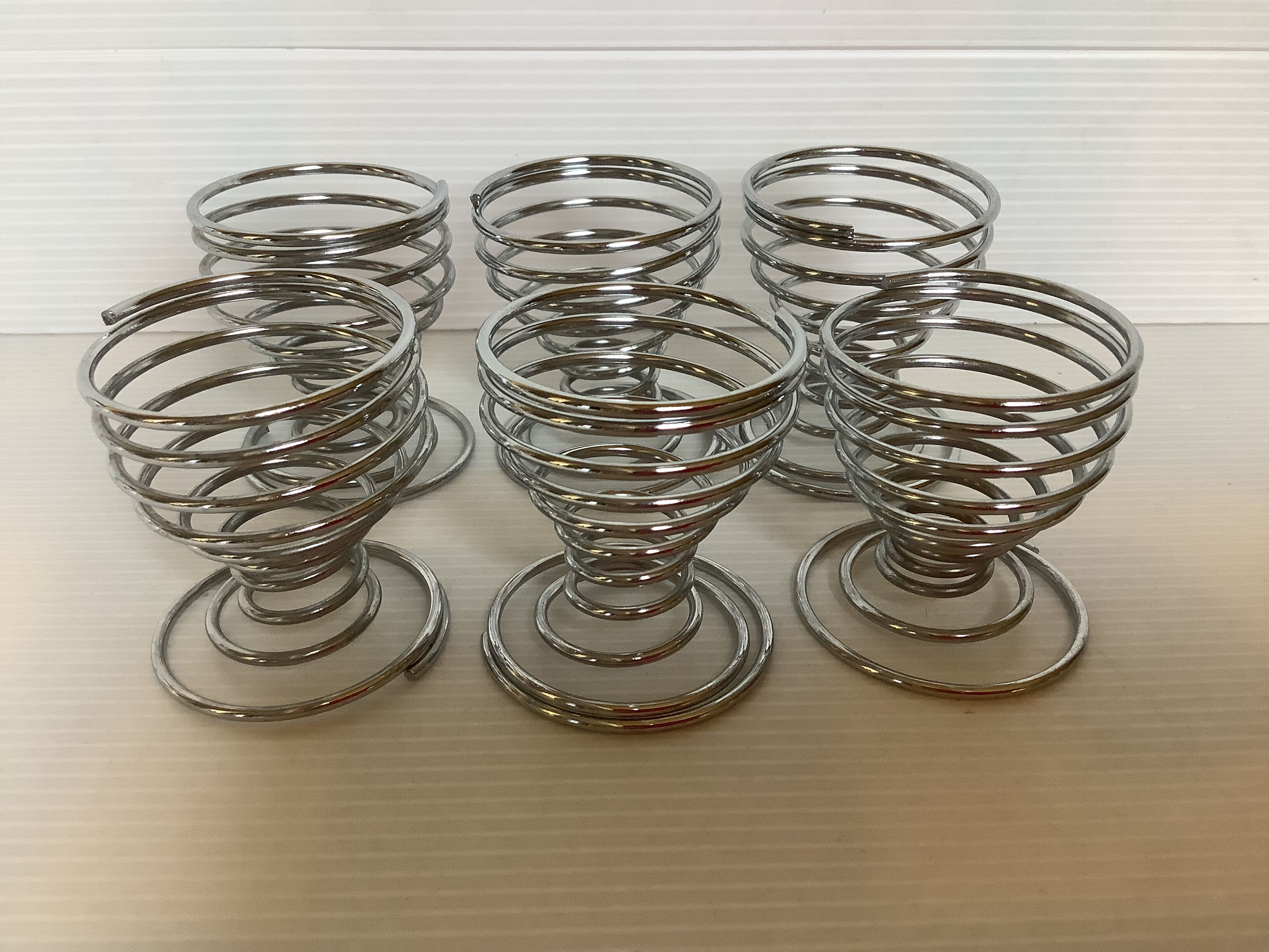 Six coquetiers ressort spirale