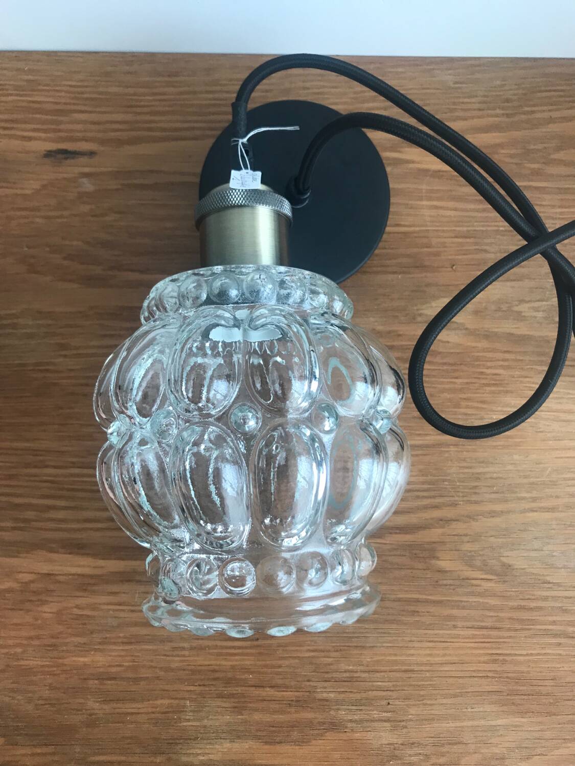 Pendant Light With Vintage Glass Globe Electrical System New
