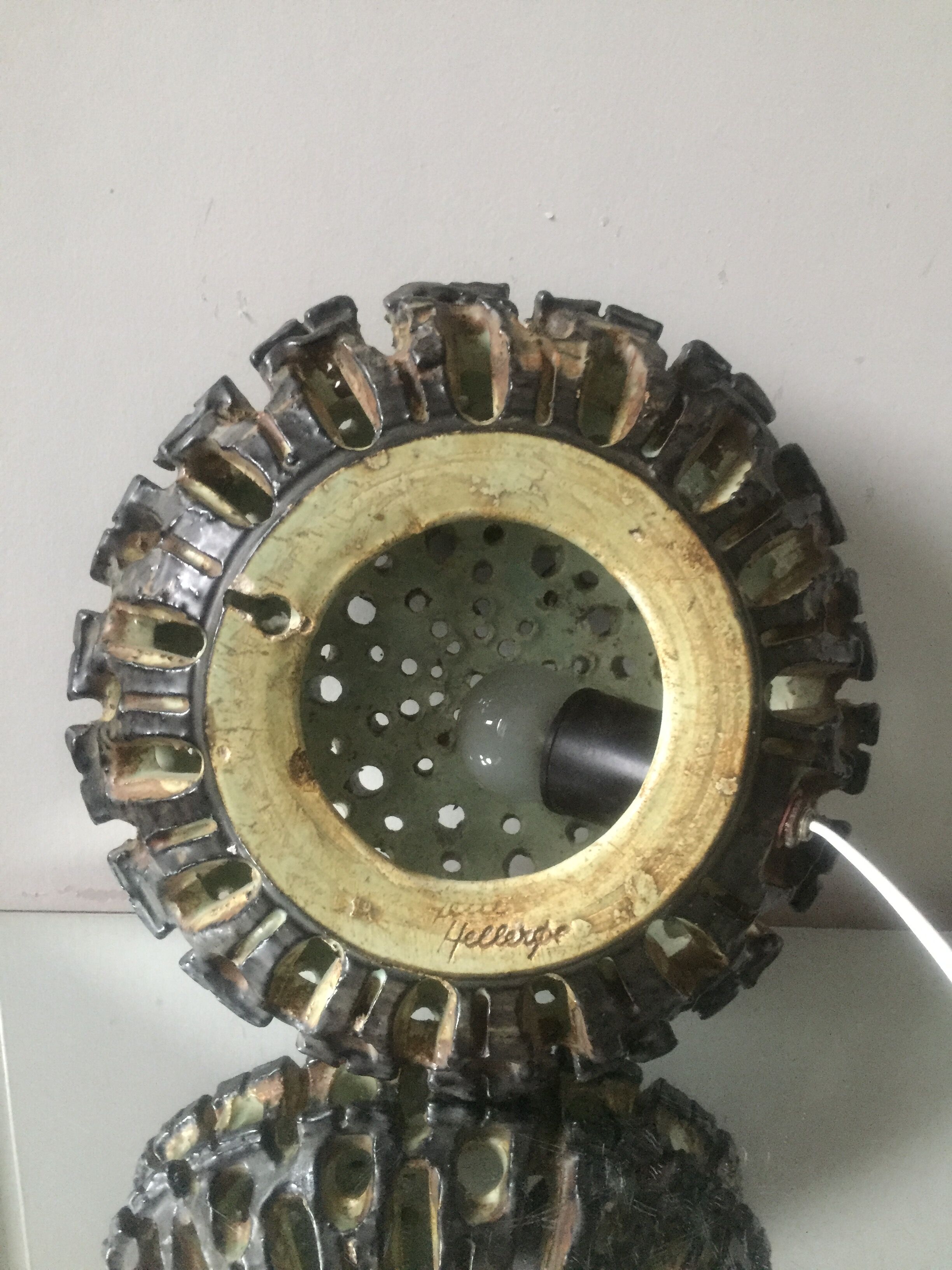 Danish ceramic wall lamp 1960