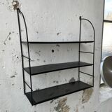 Black metal string shelf