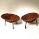 Pair of wicker basket armchairs