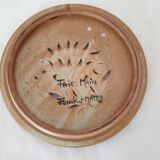 Ceramic trivet with floral motif by Fonck et Matéo (Vallauris)