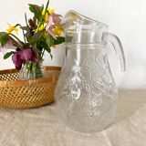 Vintage clear glass pitcher Italy