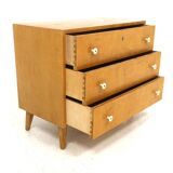 Scandinavian birch chest of drawers, Swedish modern, Sweden, 1940