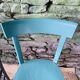Set of four mismatched bistro chairs