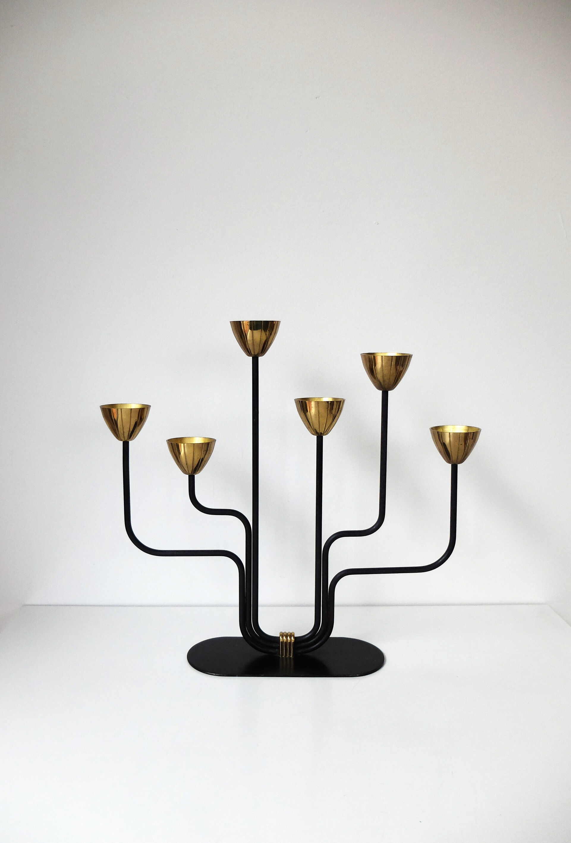 Vintage Scandinavian candlestick, Gunnar Ander for Ystad Metall, Sweden