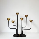 Vintage Scandinavian candlestick, Gunnar Ander for Ystad Metall, Sweden
