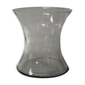 Transparent diabolo-shaped tealight vase