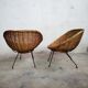 Rattan armchairs
