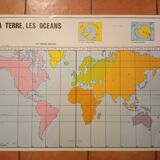 School map: the concept of scale n°1 / the earth the oceans n°2