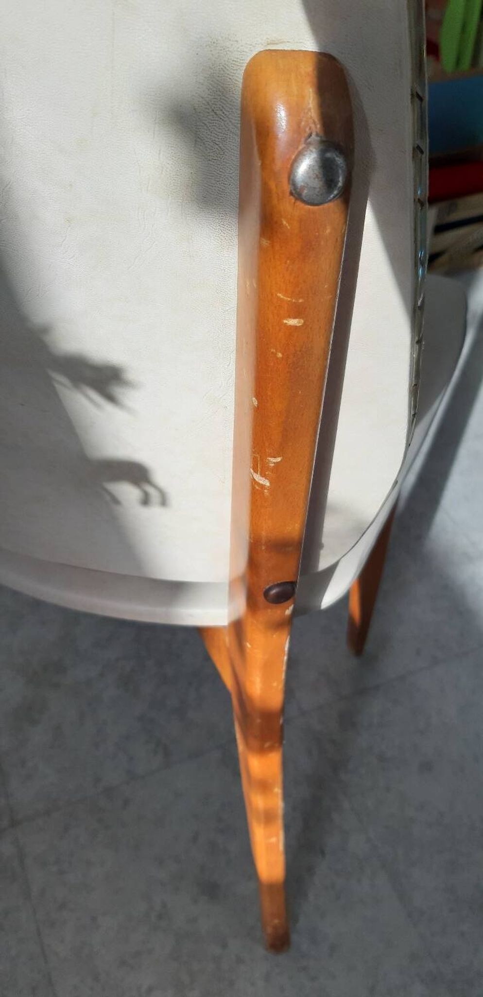 Vintage 1950s 60s dining room chair with tapered legs