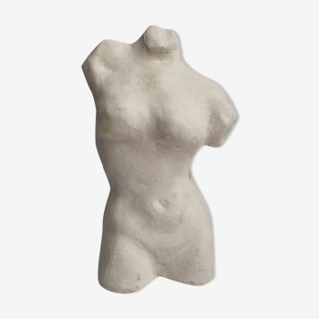 Buste de femme en argile blanche 17 cm