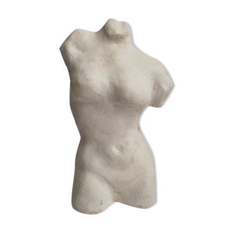 Bust of a woman in white clay, 17 cm