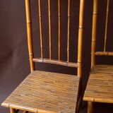 Vintage bamboo low chairs