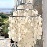 Floor lamp of the 60s in mother-of-pearl grapevines