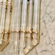 Venini wall lamps glass murano structure gold Italy 90s