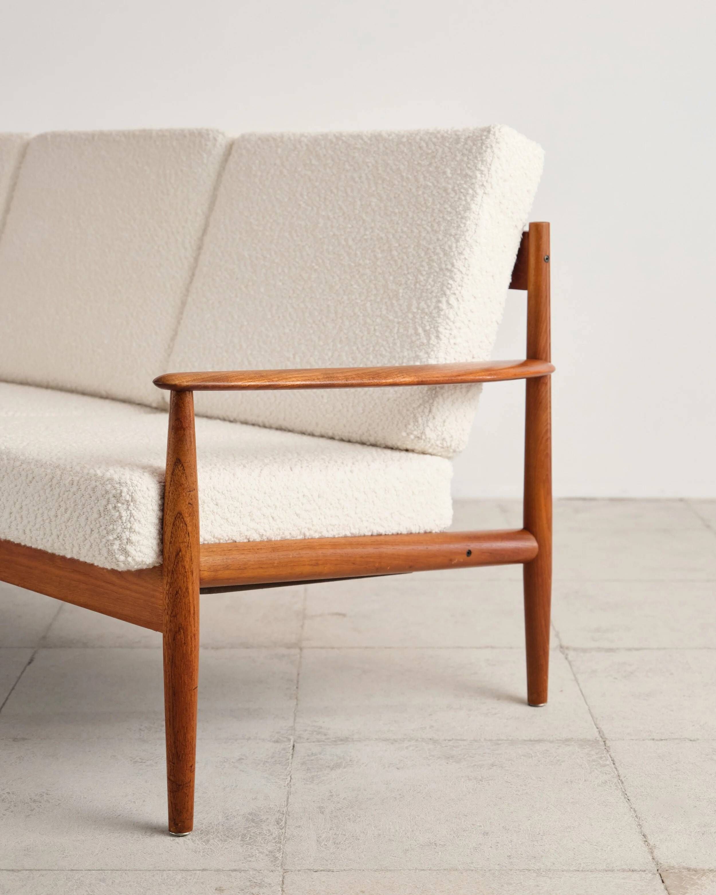 Three-seater sofa model 118 in teak by Grete Jalk, Denmark, 1950s.