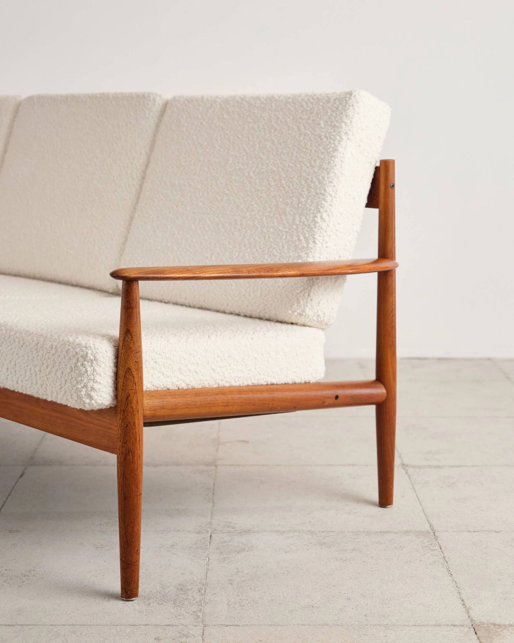 Three-seater sofa model 118 in teak by Grete Jalk, Denmark, 1950s.