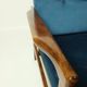 Fauteuil scandinave bleu marine velvet 1965  Z. Baczyk design chaise de salon