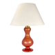 Lampe de table en verre Murano rouge et or, milieu du siècle