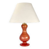 Mid-century red and gold Murano glass table lamp