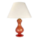 Lampe de table en verre Murano rouge et or, milieu du siècle