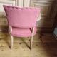 Refurbished bridge chair in red velvet