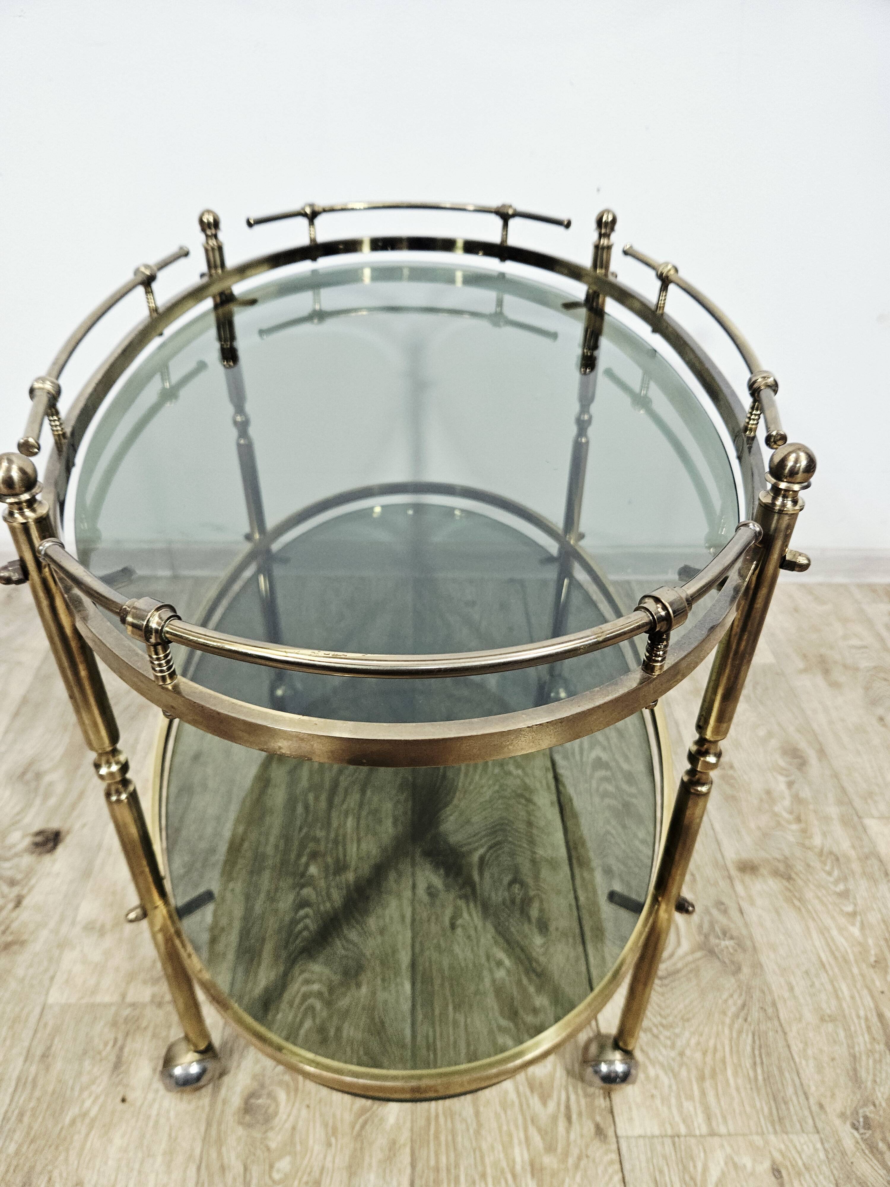 Brass bar cart / France, 1960s.
