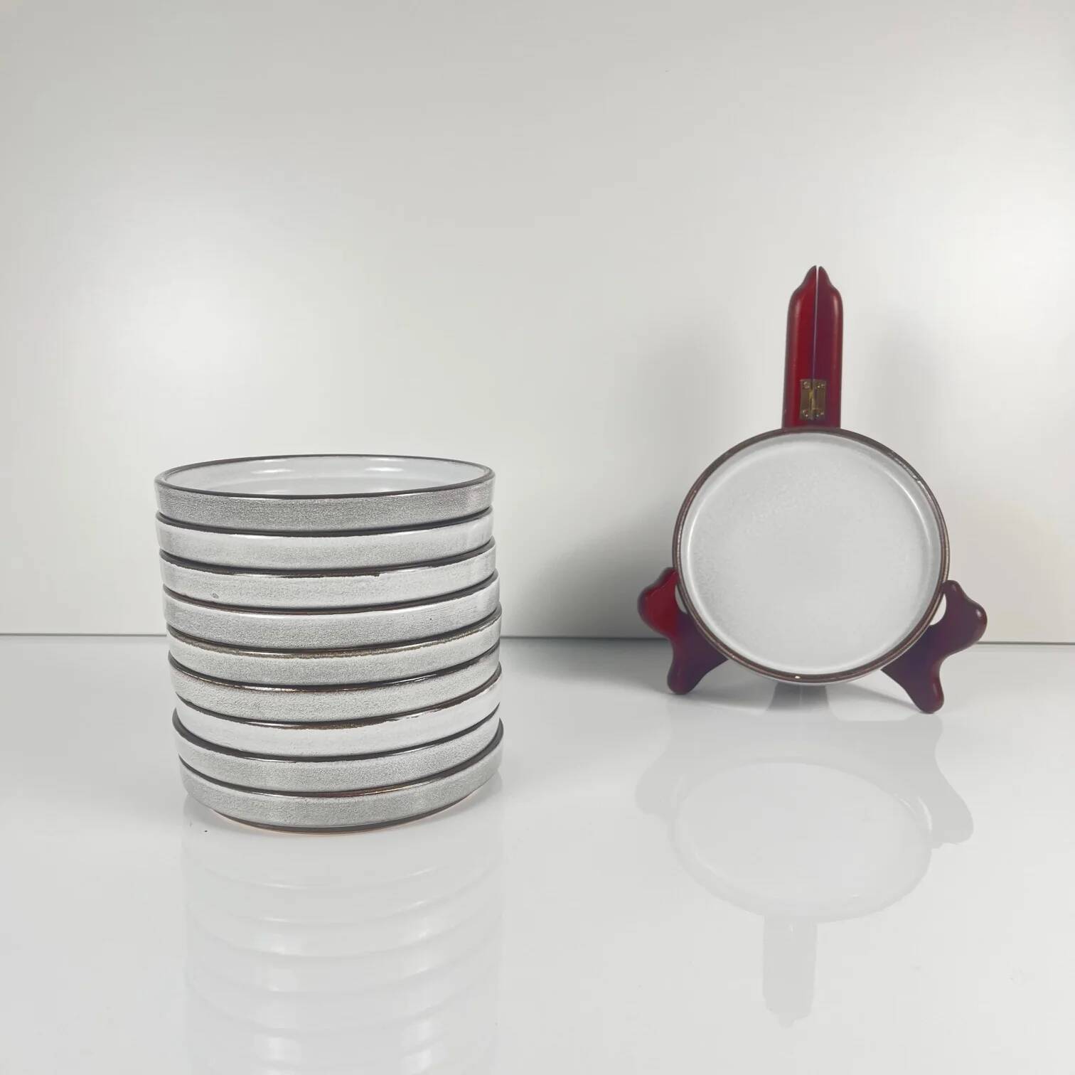 Lot de 10 assiettes à pain / Tapas Niderviller en grès