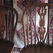 Lot de 6 chaises Windsor à dossier lyre en chêne massif, années 1960