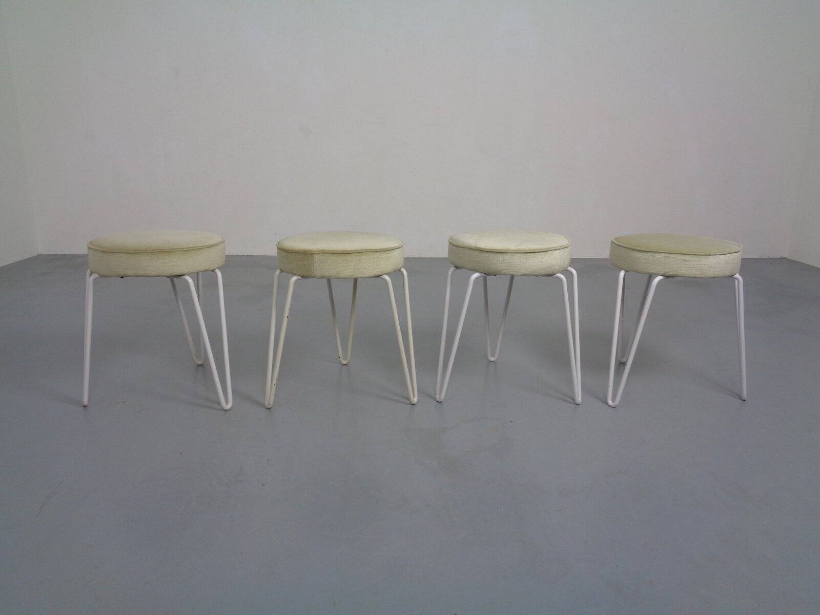 Mid-Century Hairpin Stools, 1960s, Set of 4