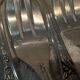 12 silver plated cake forks, Ercuis LXV 29, 14.4cm