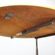 Italian mid-century bar cart with folding leaves, brass and wood