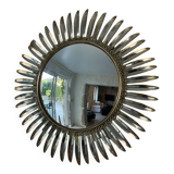 Deknudt convex sun mirror in metal, 70s