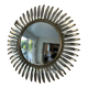 Deknudt convex sun mirror in metal, 70s