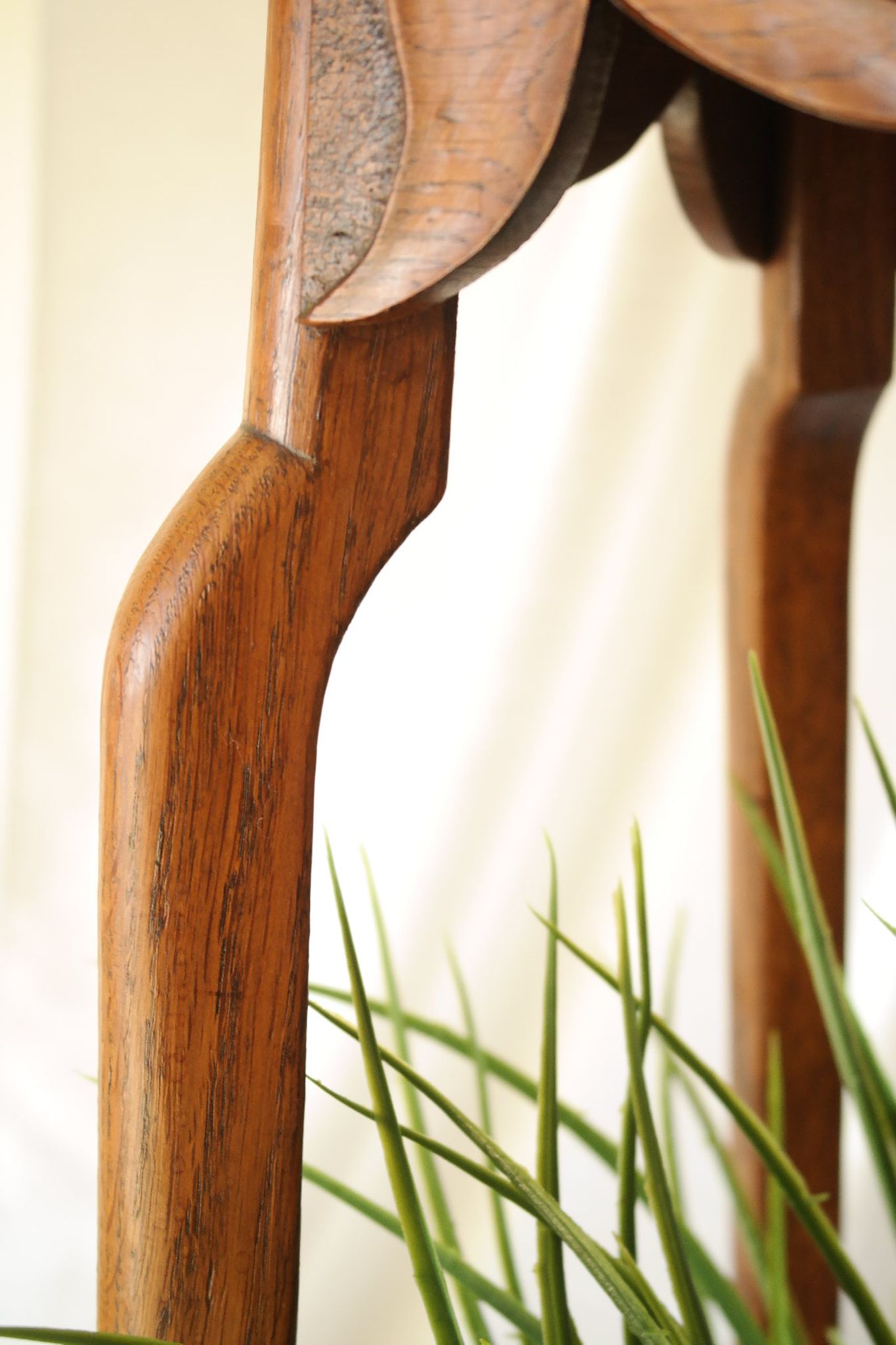 Oak stool from the early 20th century 110 x 46