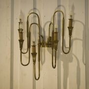 Monumental bronze wall light with 5 arms, neoclassical Art Deco from the 1940s.