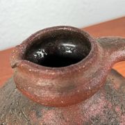 Carafe vase by German studio pottery, brutalist vintage by Gerhard Liebenthron, 1974.