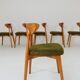 Wild green dining chairs light wood