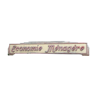 Very large wooden sign from the Parisian store "economy housewife"
