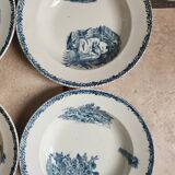 Set of 4 Pexonne soup plates