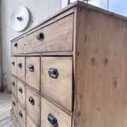 Meuble de métier pin à tiroirs 1950