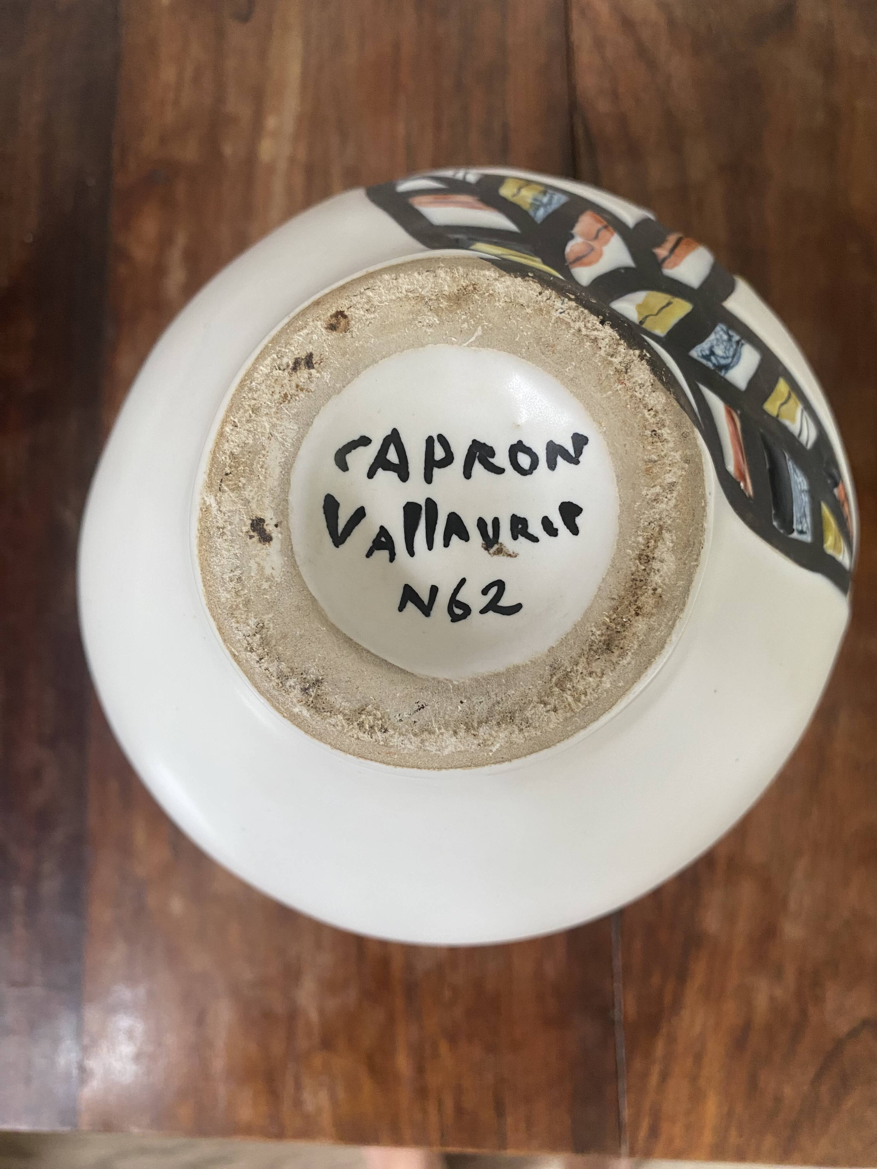 Roger Capron – Vallauris ceramic vase model N62 signed – 1950s