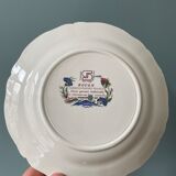 Assiette décorative Rouen Sarreguemines France