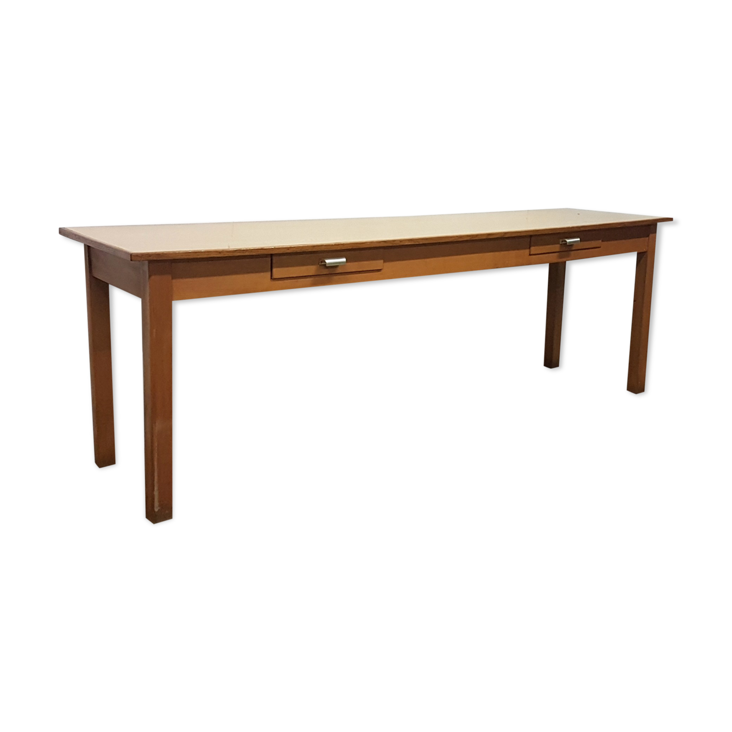 Large industrial writing desk with drawers, 1960s