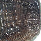 Wicker basket basket with vintage handle size: height -34cm- width -40cm - prof-29cm