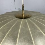 Midcentury ufo cocoon pendant lamp with brass, 1960s